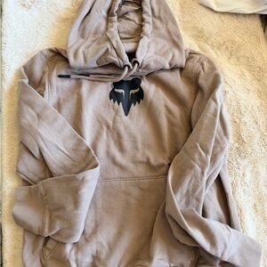 Fox Tan Hoodie with Black Logo
